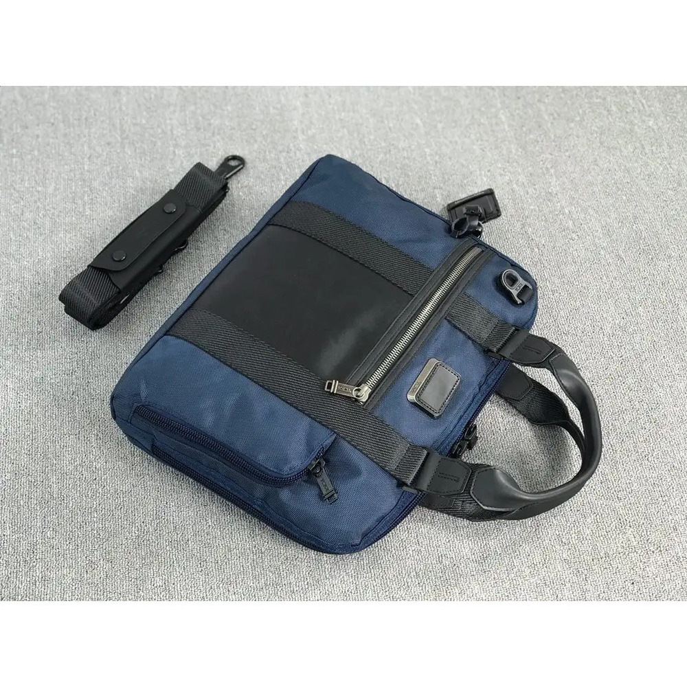 TUMI Ballistic Nylon Slim Briefcase Blue